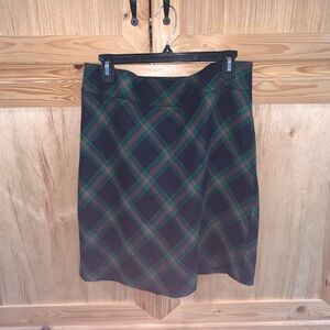 Talbots fully lined plaid wool skirt size 12. Academia